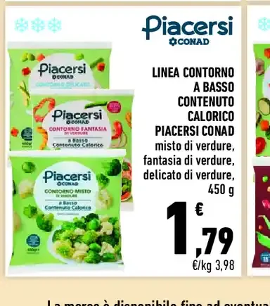 Linea contorno a basso contenuto calorico Piacersi Conad