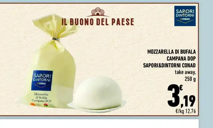 Mozzarella di bufala Campana DOP Sapori&Dintorni Conad