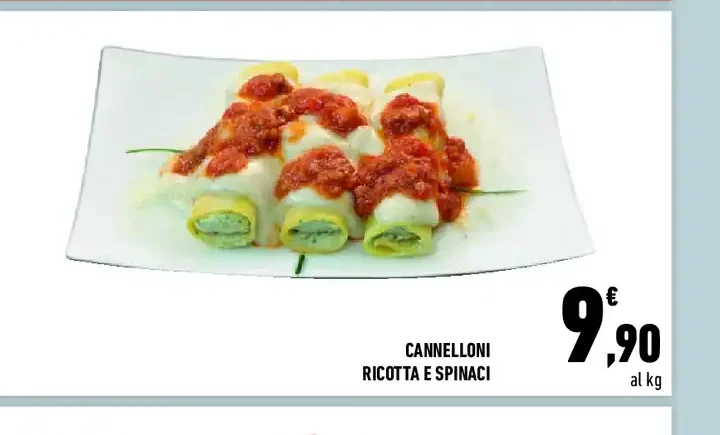 Cannelloni ricotta e spinaci