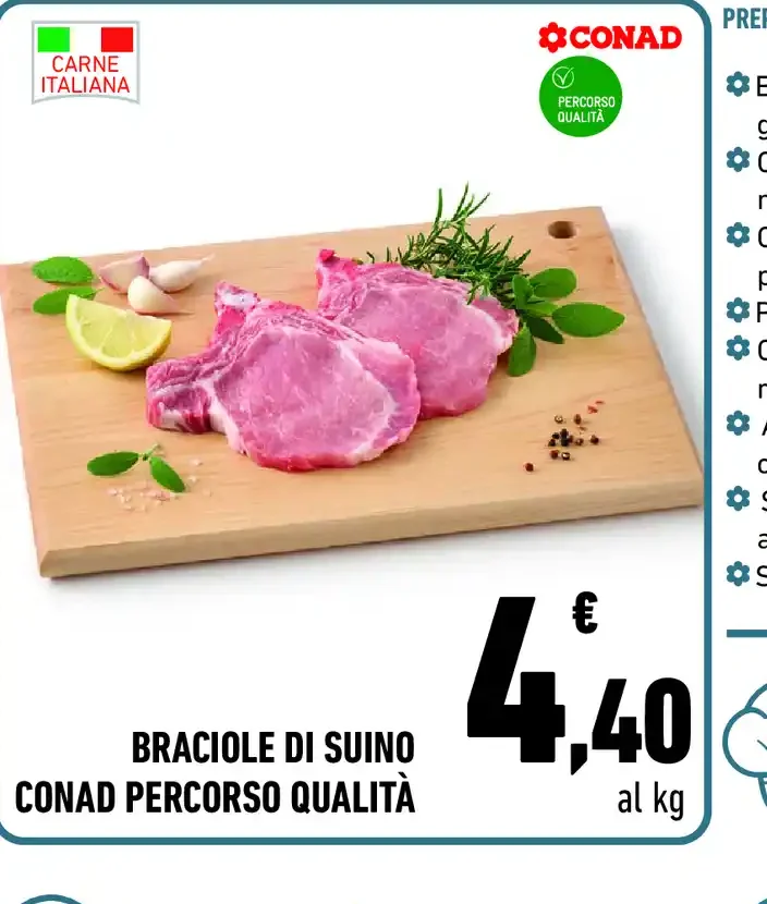 Braciole di suino Conad Percorso Qualità