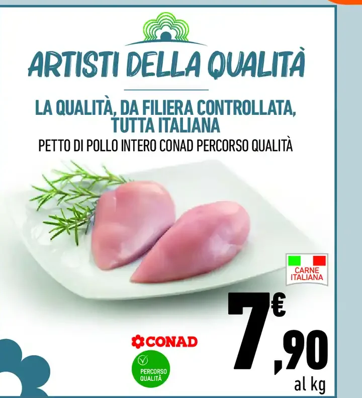 Petto di pollo intero Conad Percorso Qualità
