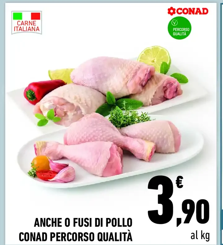 Fusi di pollo Conad Percorso Qualità