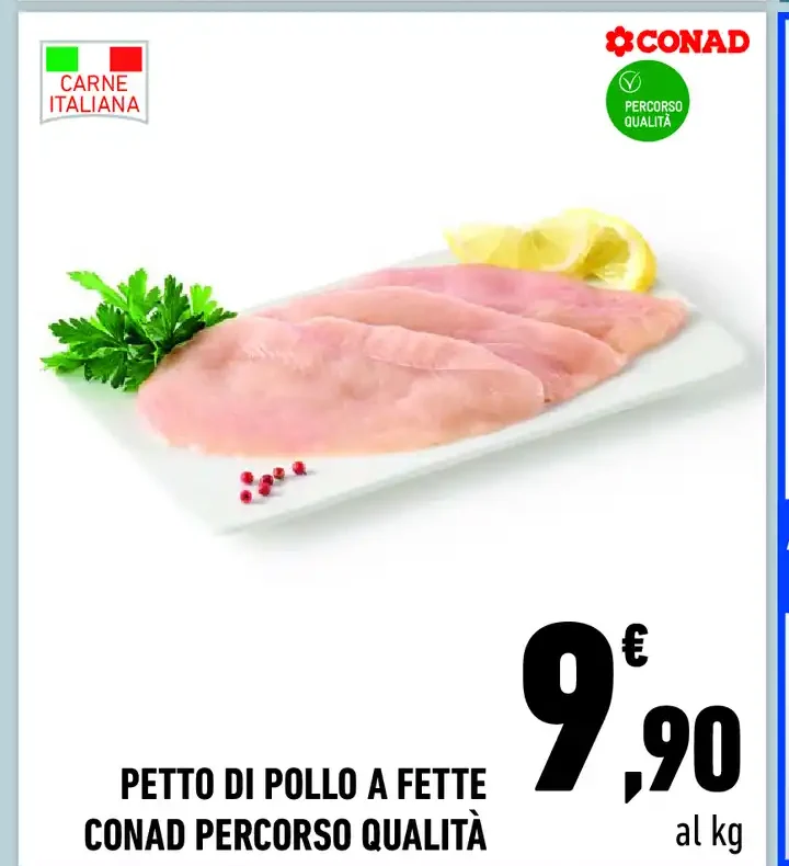 Petto di pollo a fette Conad Percorso Qualità