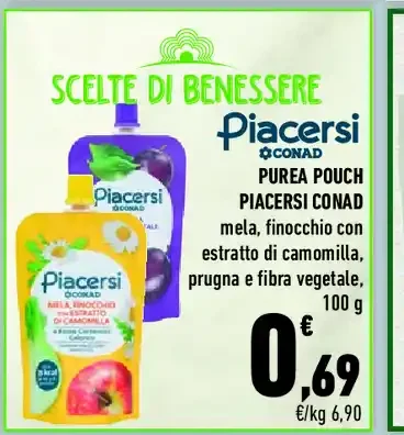 Purea pouch Piacersi Conad