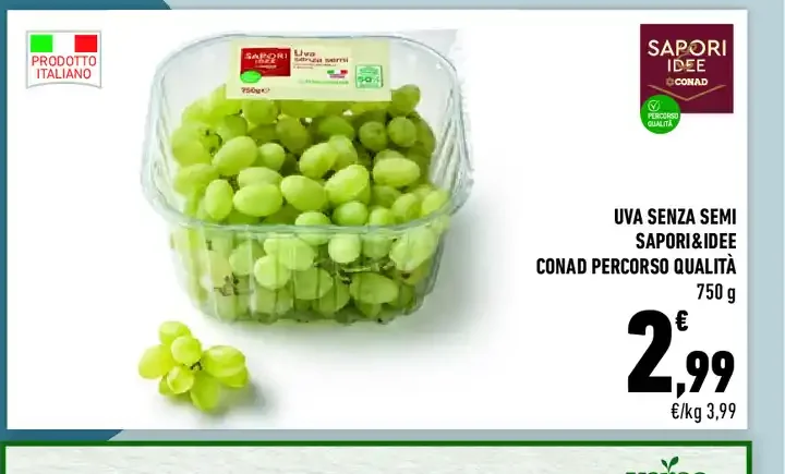 Uva senza semi Sapori&Idee Conad Percorso Qualità