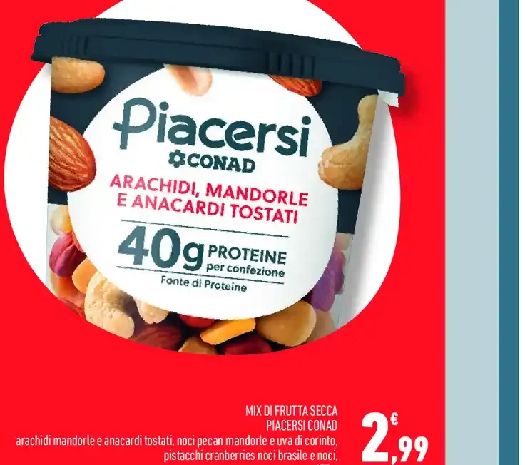 Mix di frutta secca Piacersi Conad
