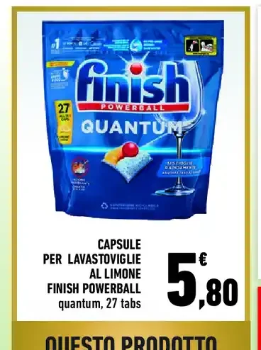 Capsule lavastoviglie al limone Finish Powerball Quantum