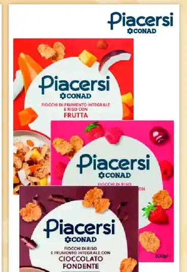 Fiocchi di riso e frumento integrale Piacersi Conad