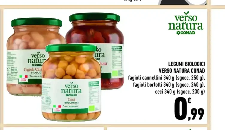 Legumi biologici Verso Natura Conad