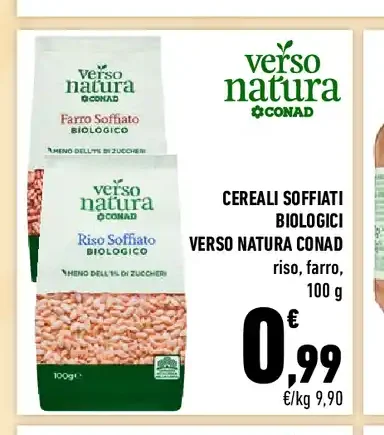 Cereali soffiati biologici Verso Natura Conad
