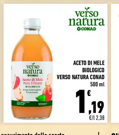 Aceto di mele biologico Verso Natura Conad