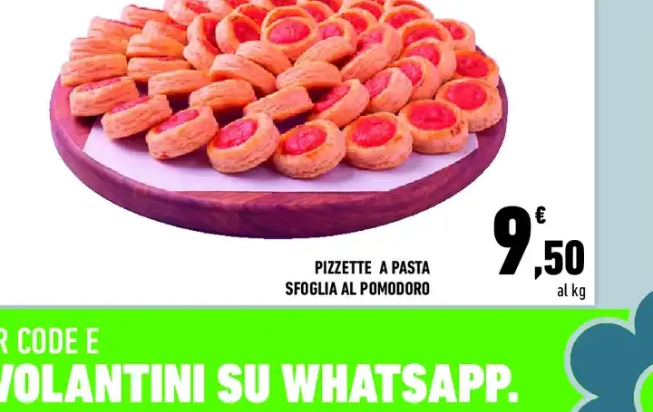 Pizzette a pasta sfoglia al pomodoro
