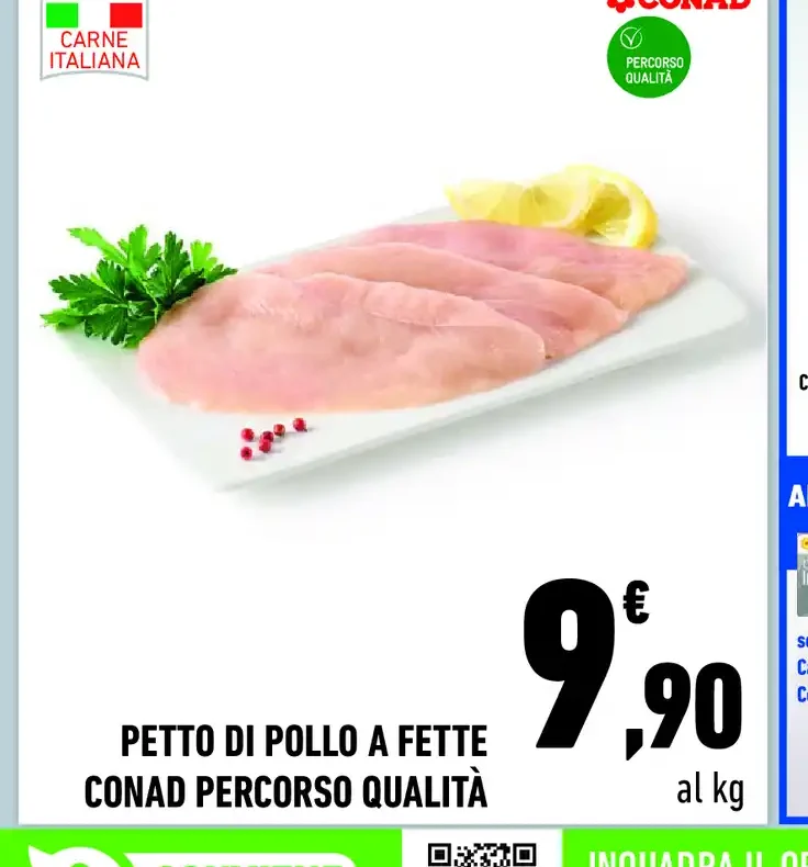 Petto di pollo a fette Conad Percorso Qualità