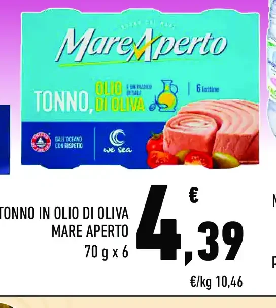 Tonno in olio di oliva Mare Aperto
