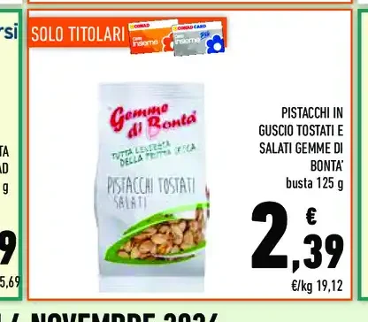 Pistacchi in guscio tostati
