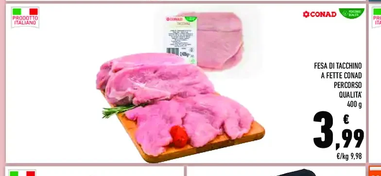 Fesa di tacchino a fette