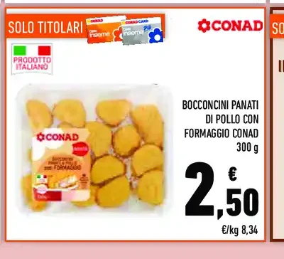 Bocconcini panati di pollo con formaggio