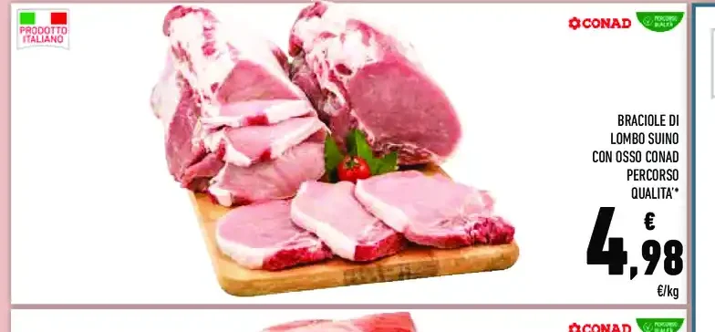 Braciole di lombo suino con osso