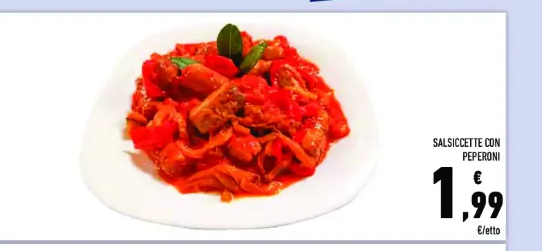 Salsiccette con peperoni