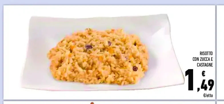 Risotto con zucca e castagne