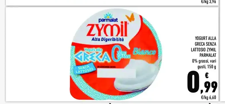 Yogurt alla greca senza lattosio Zymil