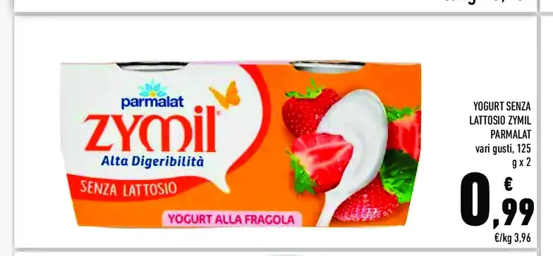 Yogurt senza lattosio Zymil