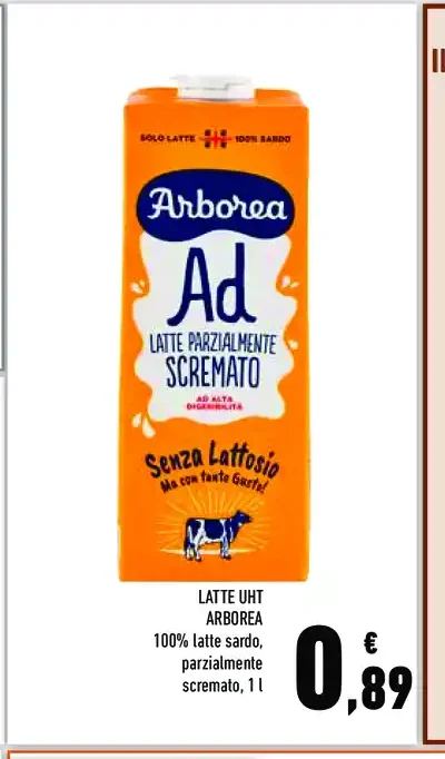 Latte UHT parzialmente scremato