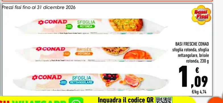 Basi fresche sfoglia
