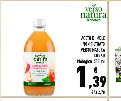 Aceto di mele non filtrato biologico