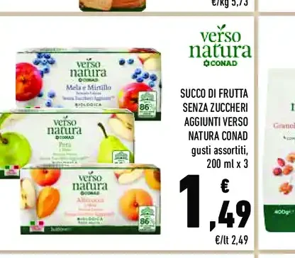 Succo di frutta senza zuccheri aggiunti