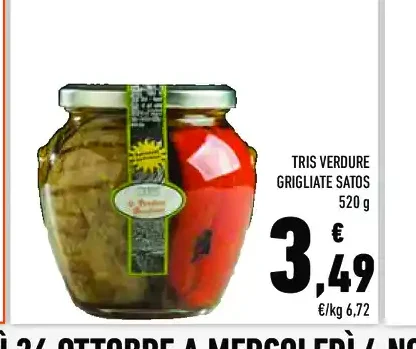 Tris verdure grigliate