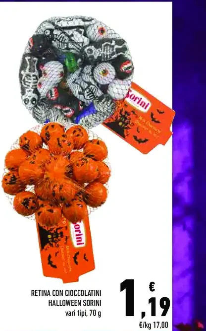 Retina con cioccolatini Halloween Sorini