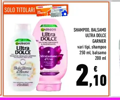 Shampoo e balsamo Ultra Dolce Garnier