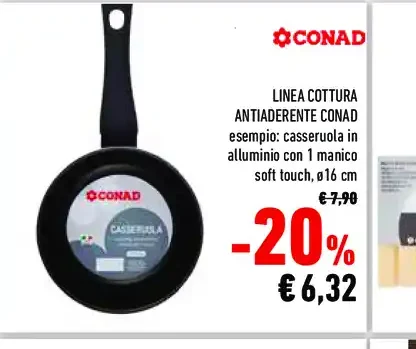 Linea cottura antiaderente Conad