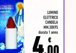 Lumino elettrico candela