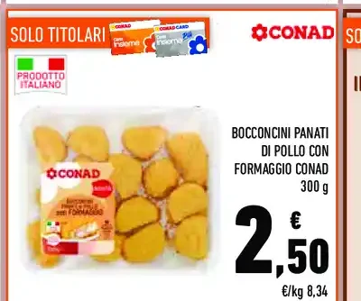 Bocconcini panati di pollo con formaggio