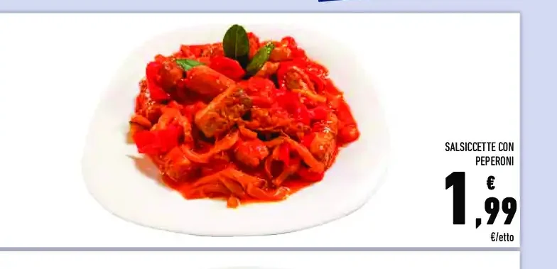 Salsiccette con peperoni