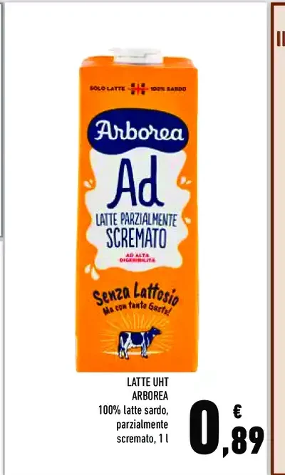 Latte UHT parzialmente scremato