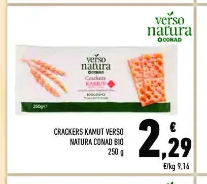 Crackers kamut Verso Natura Conad bio