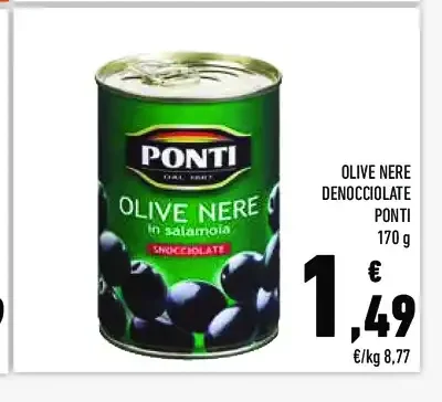 Olive nere denocciolate Ponti