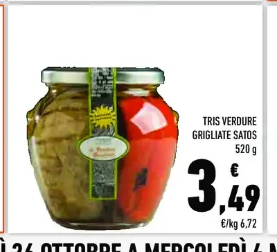 Tris verdure grigliate Satos