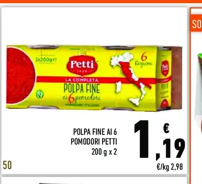 Polpa fine al 6 pomodori Petti