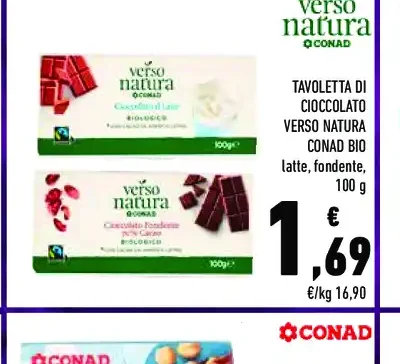 Tavoletta di Cioccolato Verso Natura Conad Bio