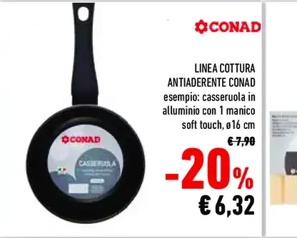 Linea cottura antiaderente Conad