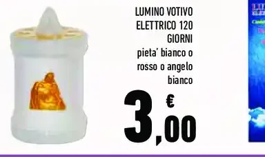 Lumino votivo elettrico 120 giorni