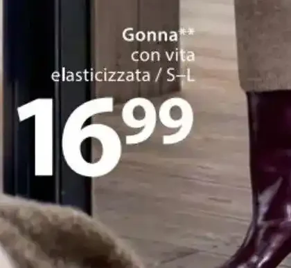 Gonna con vita elasticizzata