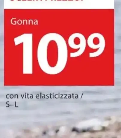 Gonna con vita elasticizzata