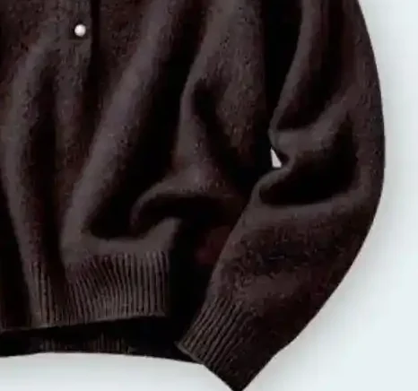 Maglione con colletto in pelliccia sintetica staccabile