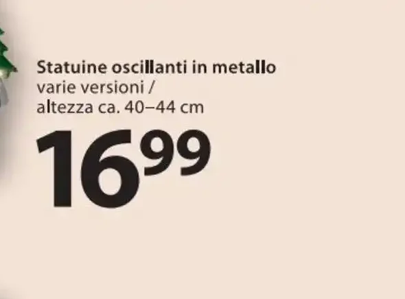 Statuine oscillanti in metallo