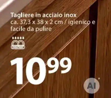Tagliere in acciaio inox